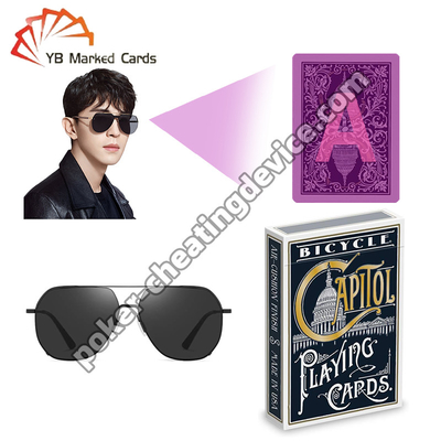 Bicycle Capitol Luminous Marked Cards Blue For Cheating Glasses