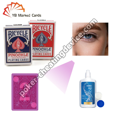 Bicycle Pinochle Invisible Ink Poker Cards For Luminous Contact Lenses