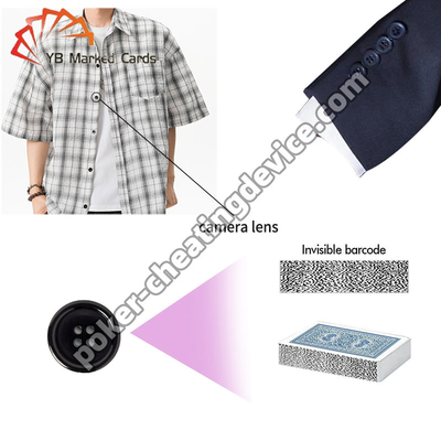 Compact Button Poker Cheat Card Scanner For Poker Analyzer Cheating Device