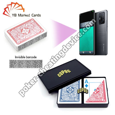 Copag Legacy 4-Color Barcode Marked Decks Jumbo Index Blue / Red Double Deck