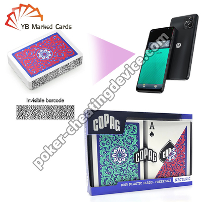 Copag Neoteric Invisible Barcoded Decks Regular Index Red / Green Double Deck Set