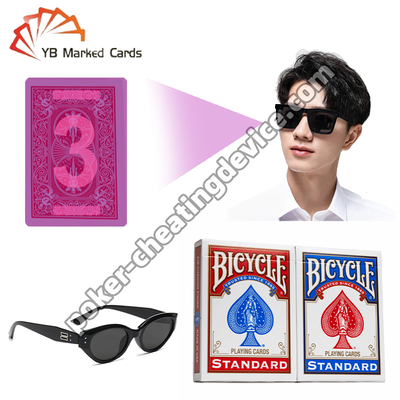 Bicycle Rider Back Infrared Marked Poker Cards with Invisible Cheating Tech