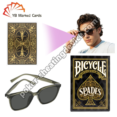 Bicycle Spades Invisible Ink Marked Poker Cards with Infrared