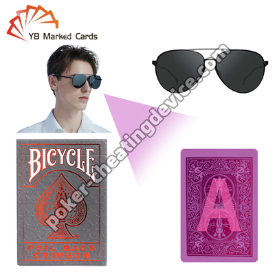 Bicycle Metalluxe Red Foil IR Marked Poker Deck for Cheating