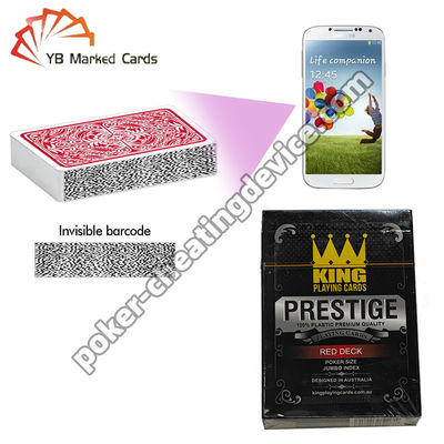 KING Prestige Invisible Barcoded Decks For Poker Card Analyzer