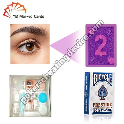 UV Invisible Ink Contact Lenses for Marked Playing Cards